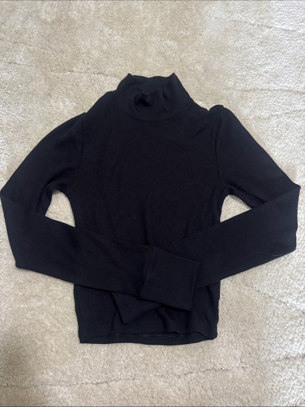 American Eagle Outfitters Black Ribbed Turtleneck Sweater